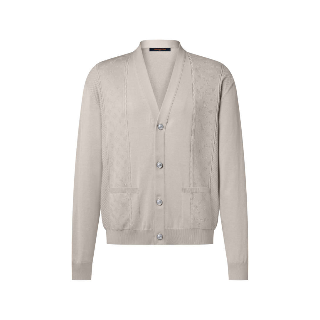 Cardigã de Malha Perfurada em Algodão e Seda - Ready-to-Wear